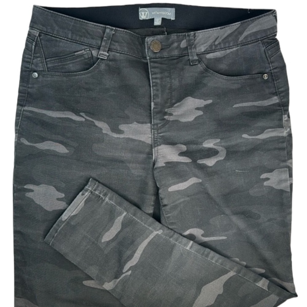 Wit & Wisdom Ab’solution High Waist Camouflage Ankle skinny jeans